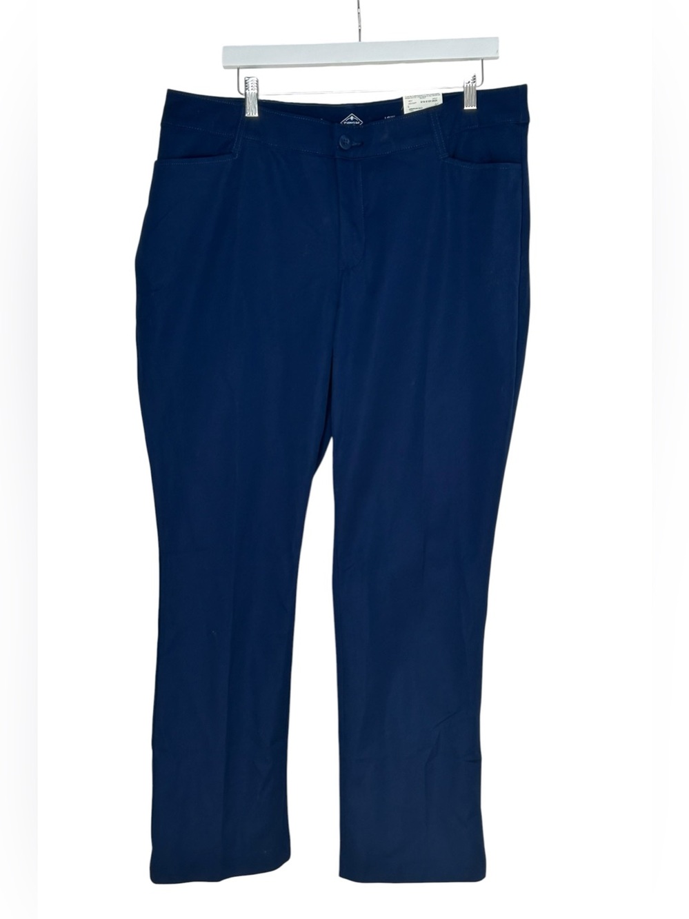 St. John's Bay Navy Straight-Leg Pants Corporate Chic Mid Rise Sz 18W NWT Casual